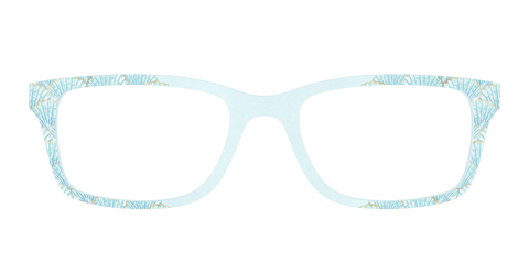 The Aquamarine Shells Shimmer with Gold Foil