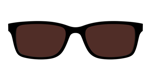 The Black with Brown Golf Lens