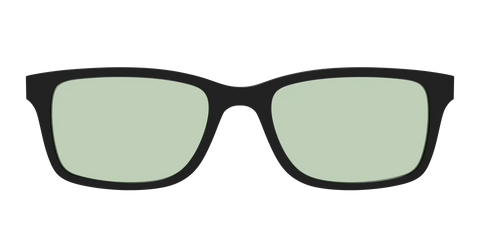 The Black With Sage Green Lens