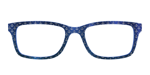The Blue Shimmer with Silver Foil Anchors