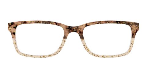 The Khaki Tortoise Crystal Split with Gold Flakes