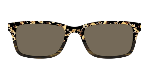 The Polarized Caramel Tortoise Horn Split Sun Top