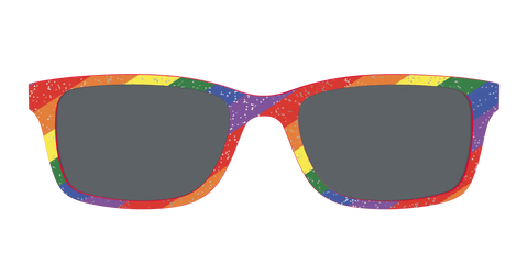 The Polarized Traditional Pride Flag Glitter Sun Top