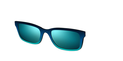 The Polarized Royal Blue to Seafoam Gradient Sun Top