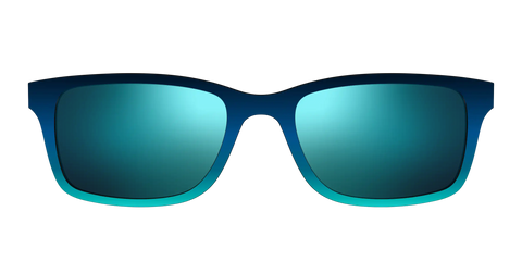 The Polarized Royal Blue to Seafoam Gradient Sun Top