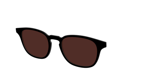 The Black with Brown Golf Lens