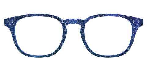 The Blue Shimmer with Silver Foil Anchors