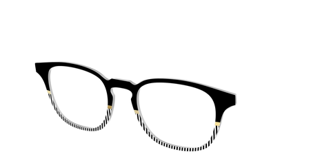 The Chic Stripes Crystal with Gold Foil