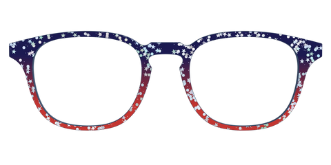 The Navy to Scarlet Gradient with Star Glitter