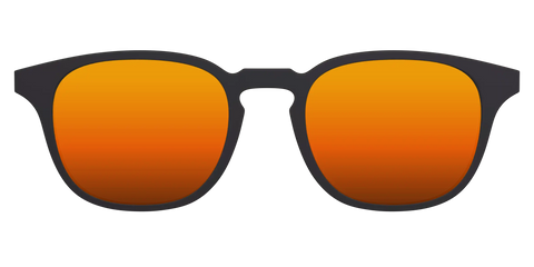 The Polarized Orange Reflective Sun Top