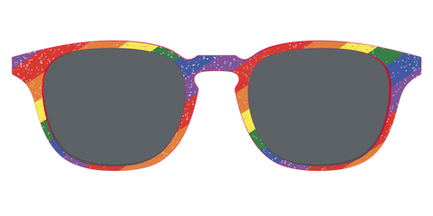The Polarized Traditional Pride Flag Glitter Sun Top