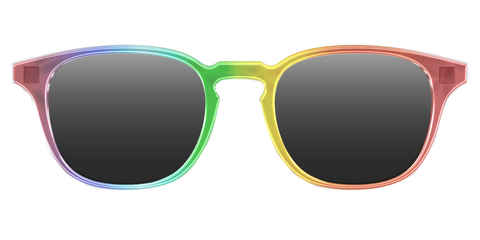 The Polarized Rainbow Gradient Sun Top