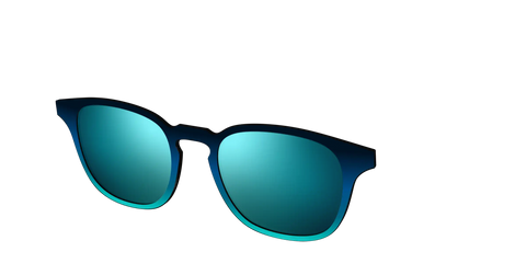 The Polarized Royal Blue to Seafoam Gradient Sun Top