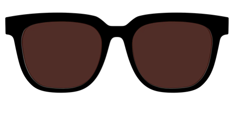 The Black with Brown Golf Lens