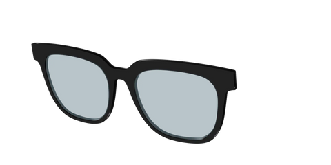 The Black With Slate Blue Lens