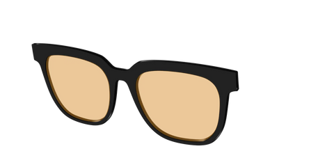 The Black With Umber Brown Lens
