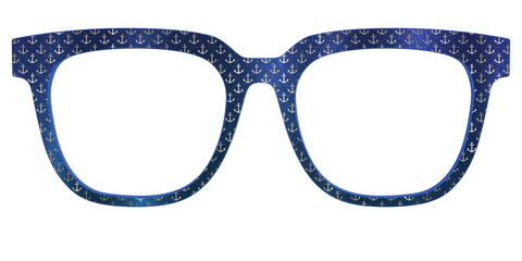 The Blue Shimmer with Silver Foil Anchors