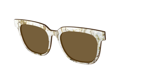 The Polarized Ivory Sand Pearl Shell Sun Top
