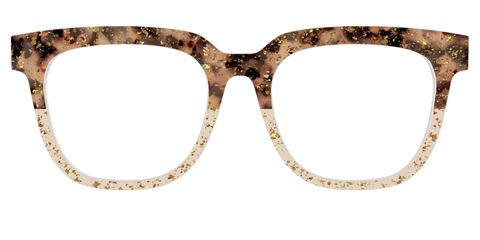 The Khaki Tortoise Crystal Split with Gold Flakes