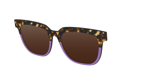 The Polarized Lavender Tortoise Split Sun Top
