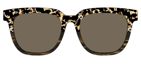 The Polarized Caramel Tortoise Horn Split Sun Top