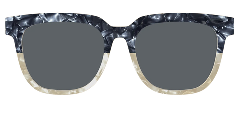 The Polarized Navy to Taupe Pearl Split Sun Top