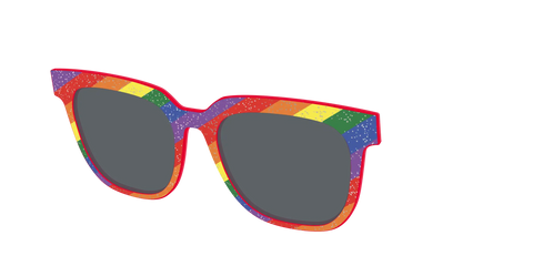 The Polarized Traditional Pride Flag Glitter Sun Top