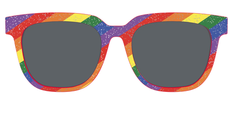 The Polarized Traditional Pride Flag Glitter Sun Top