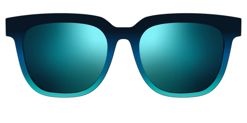 The Polarized Royal Blue to Seafoam Gradient Sun Top