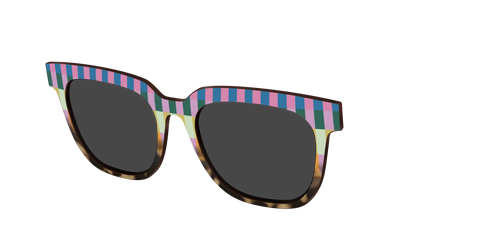 The Polarized Summer Stripes Tortoise Sun Top