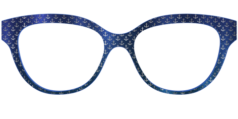 The Blue Shimmer with Silver Foil Anchors