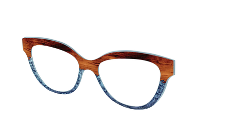 The Blue Wood Waves Crystal