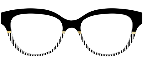 The Chic Stripes Crystal with Gold Foil