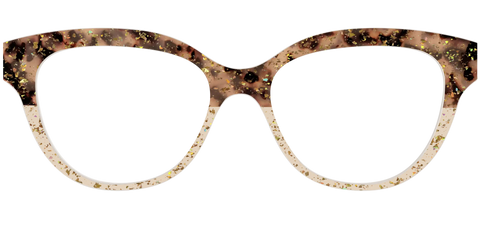 The Khaki Tortoise Crystal Split with Gold Flakes