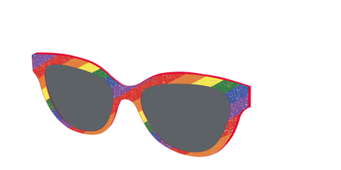 The Polarized Traditional Pride Flag Glitter Sun Top