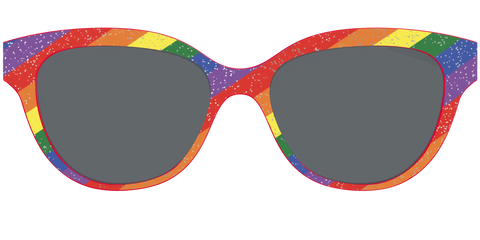 The Polarized Traditional Pride Flag Glitter Sun Top