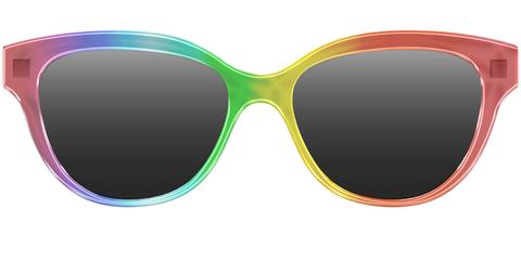 The Polarized Rainbow Gradient Sun Top