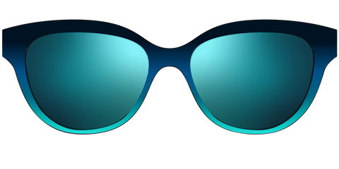 The Polarized Royal Blue to Seafoam Gradient Sun Top