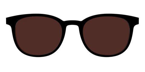 The Black with Brown Golf Lens