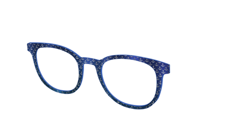 The Blue Shimmer with Silver Foil Anchors