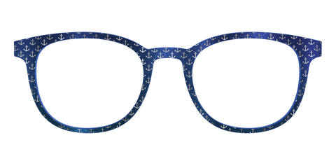 The Blue Shimmer with Silver Foil Anchors
