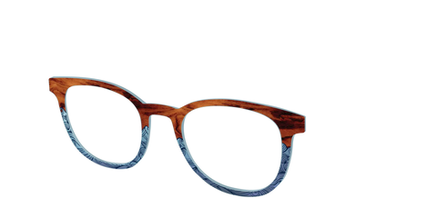 The Blue Wood Waves Crystal