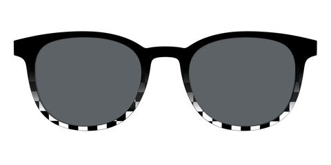 The Polarized Checkerboard Fade Sun Top