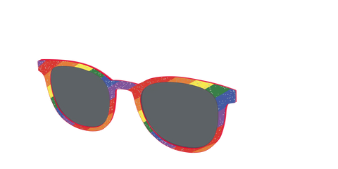 The Polarized Traditional Pride Flag Glitter Sun Top