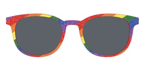 The Polarized Traditional Pride Flag Glitter Sun Top