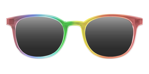 The Polarized Rainbow Gradient Sun Top