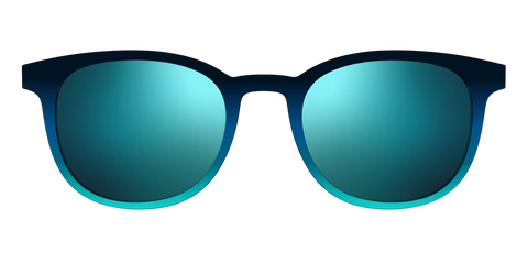 The Polarized Royal Blue to Seafoam Gradient Sun Top