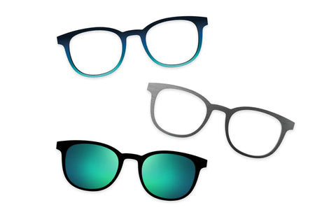 Teal Pearlized Metal - Set