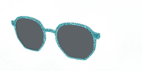 The Polarized Aquamarine Sparkle Sun Top