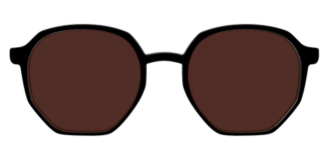 The Black with Brown Golf Lens